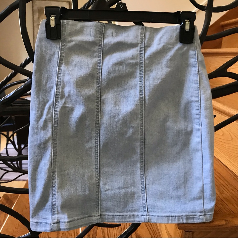 Garage Denim Blue Mini Skirt